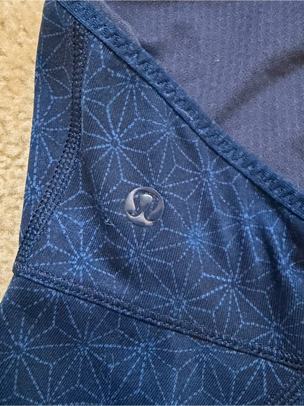 Lululemon Power Up Tank II Size 6 Sashico Star Inkwell Rugged Blue - Picture 4 of 6